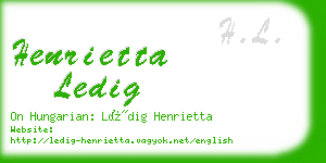 henrietta ledig business card